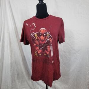 Marvel Men's Medium Red Deadpool Graphic Tee